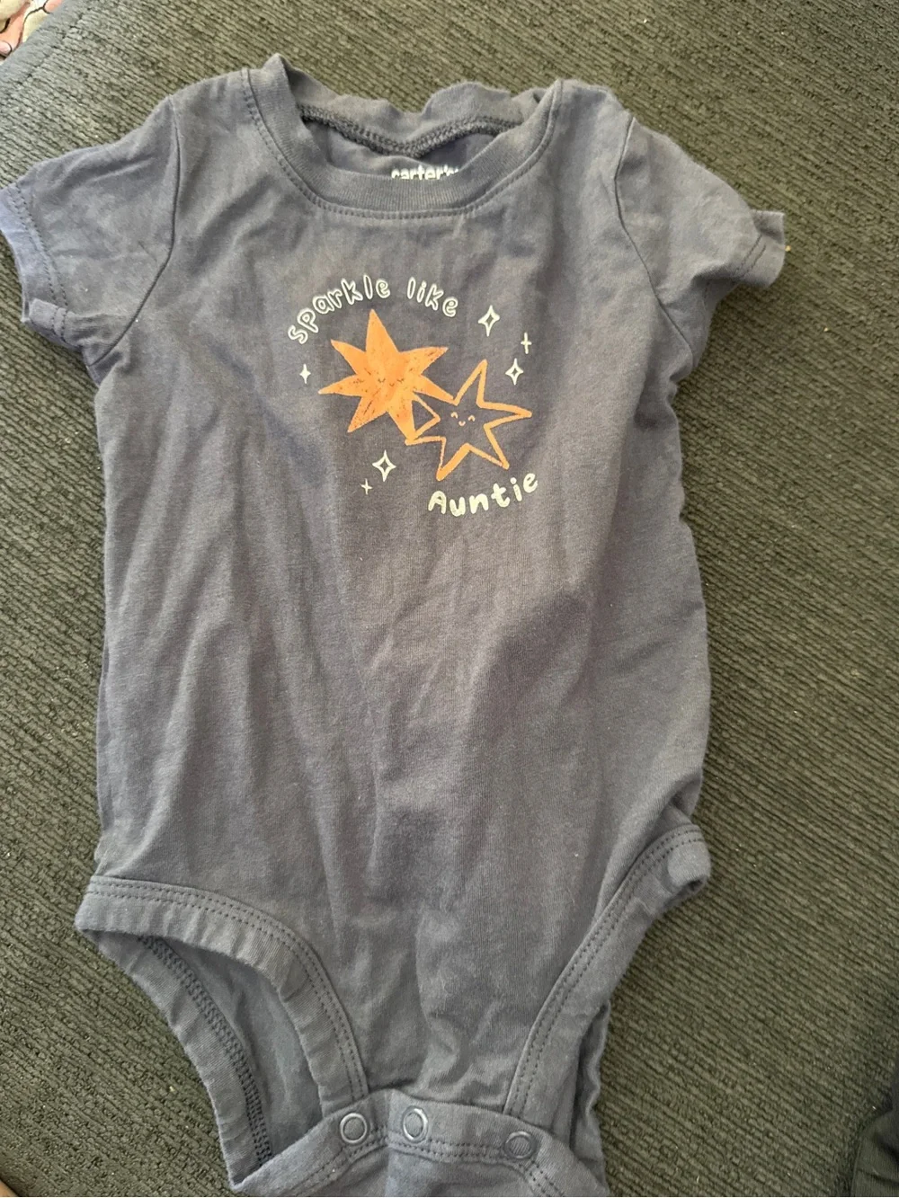 Carter's Navy One-Piece Bodysuit with Orange Star Graphic